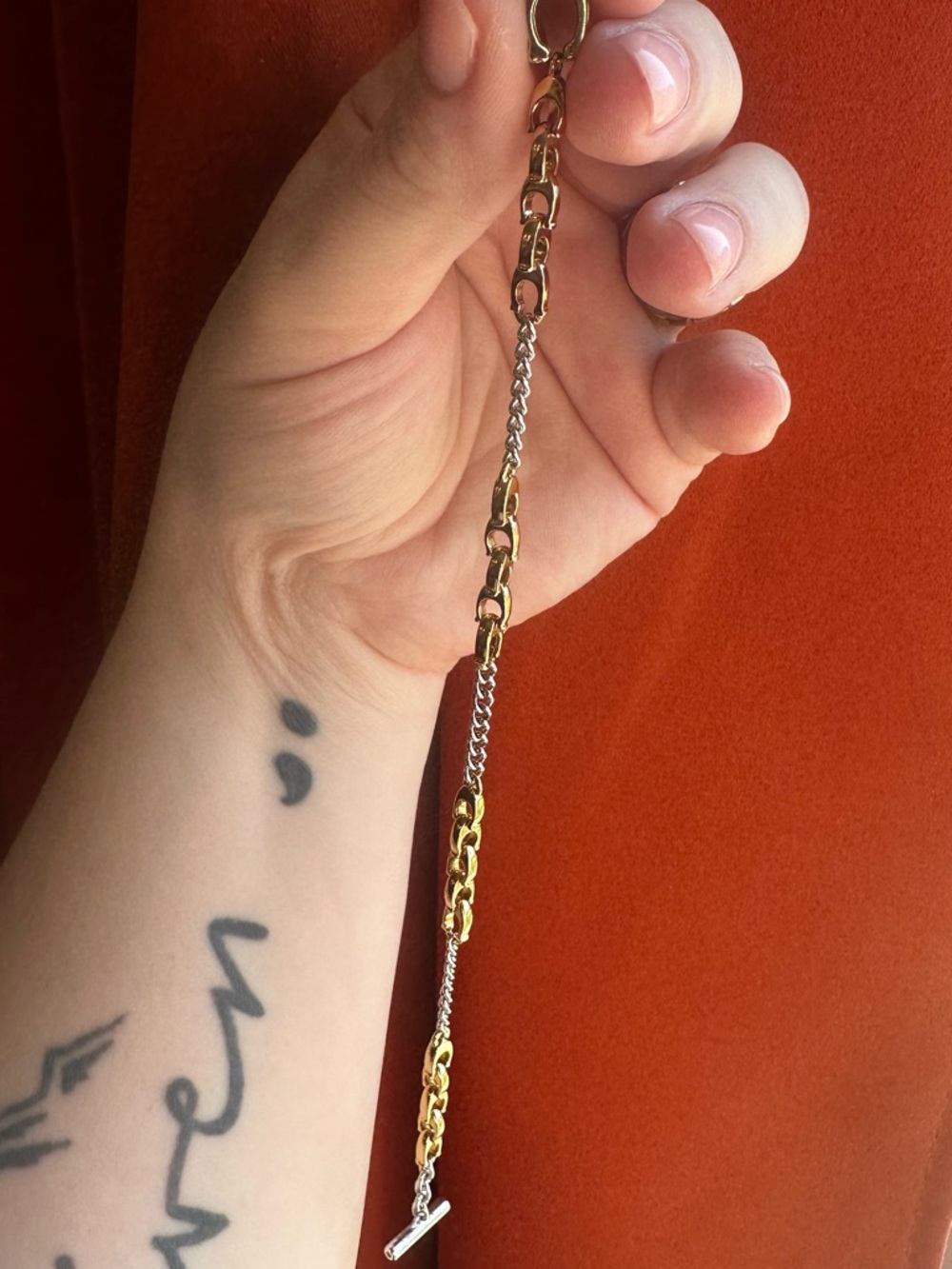 Coach Linked C Two Toned Bracelet